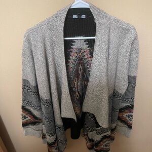Aztec print cardigan